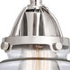 Nouveau 2 Small Canton 1 Light 5 inch Polished Chrome Sconce Wall Light in Clear Glass