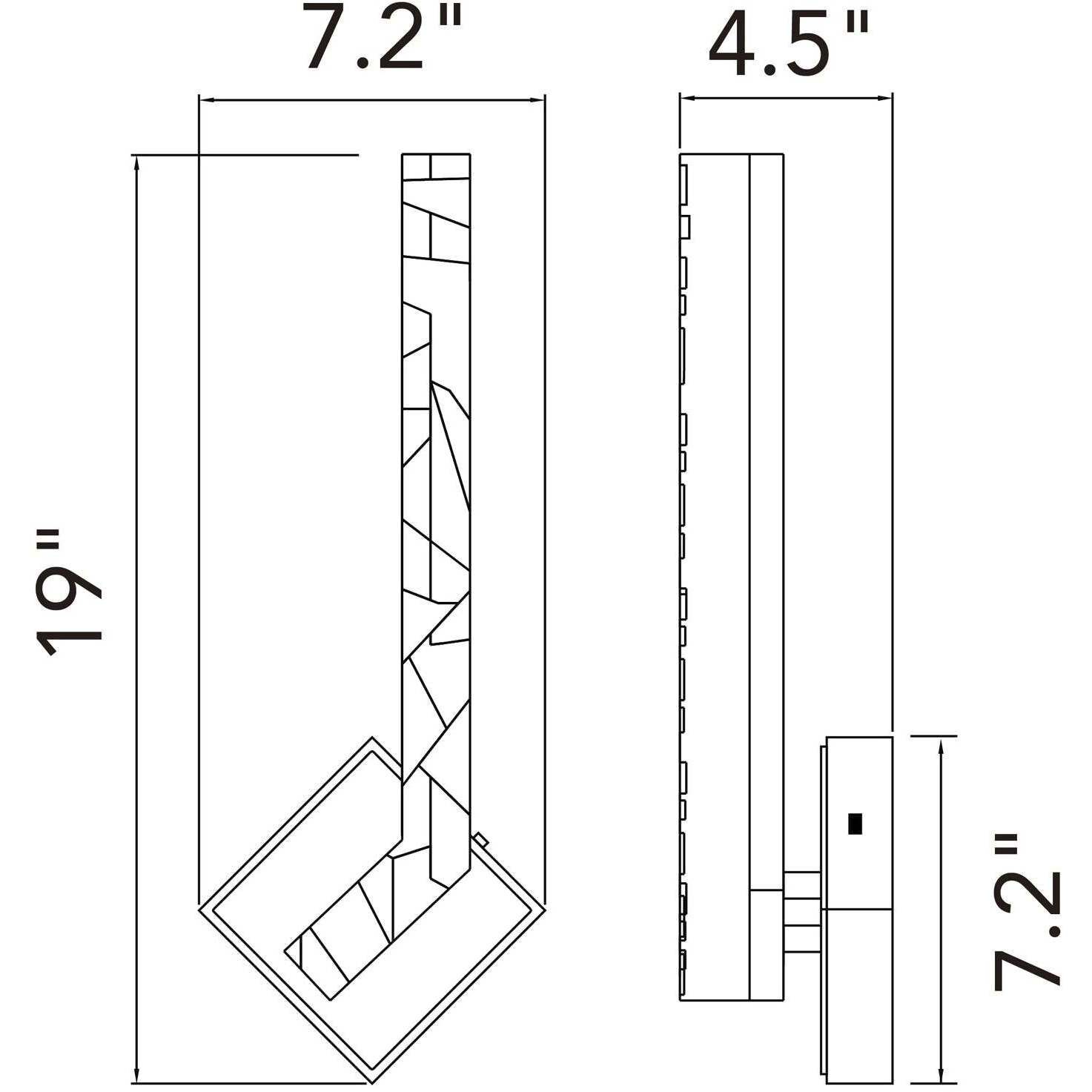 Contour LED 7.2 inch Brass Wall Light