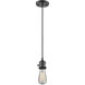 Franklin Restoration Beacon 1 Light 12 inch Oil Rubbed Bronze Mini Pendant Ceiling Light in Incandescent, Clear