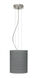 Tamburo 1 Light Satin Nickel Pendant Ceiling Light in Titan Glass, Incandescent
