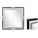 Fitzgerald 48 X 48 inch Black and Brass Mirror, Large