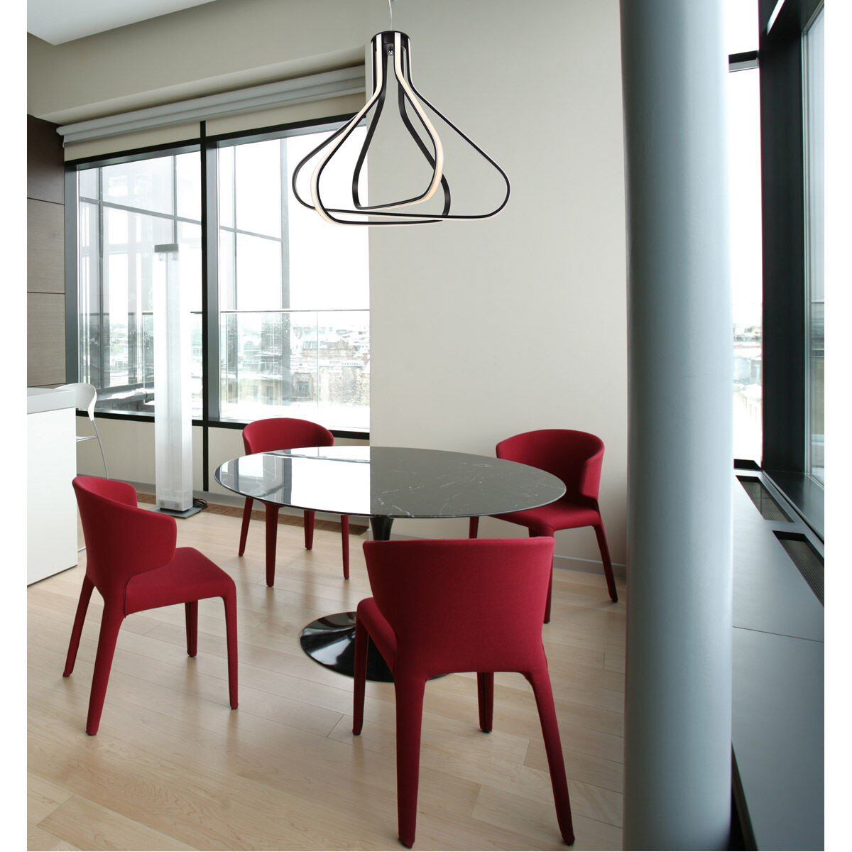 Dahlia LED 26.6 inch Black Pendant Ceiling Light