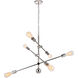 Axel 6 Light 29 inch Polished Nickel Pendant Ceiling Light