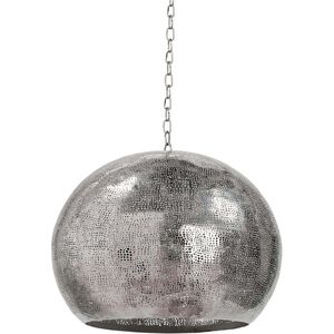 Pierced 5 Light 18 inch Polished Nickel Pendant Ceiling Light, Sphere