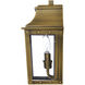 Coventry 2 Light 12 inch Aged Brass Exterior Pocket Wall Mount