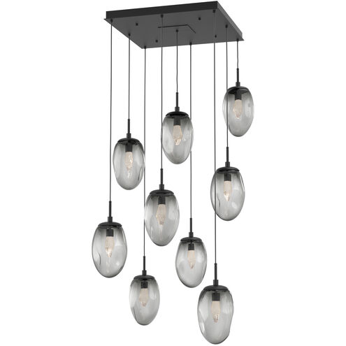 Meteo LED LED Matte Black Chandelier Ceiling Light, Square Multi-Port