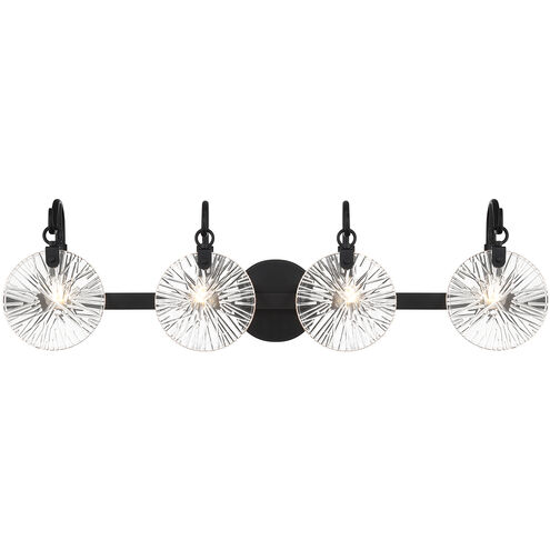 Addison 4 Light 32 inch Black Bathroom Vanity Light Wall Light
