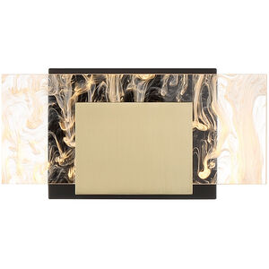 Kasha LED 8.5 inch Gold and Black Vanity Light Wall Light