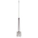 Eternity Jewelry 1 Light 4 inch Brushed Nickel Pendant Ceiling Light in White Diamond, Quick Connect