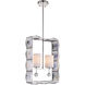 Squill 2 Light 16 inch Polished Nickel Down Chandelier Ceiling Light
