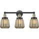 Chatham 3 Light 24.5 inch Black Antique Brass Bath Vanity Light Wall Light in Mercury