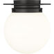 Calhoun 1 Light 9 inch Matte Black Flush Mount Ceiling Light