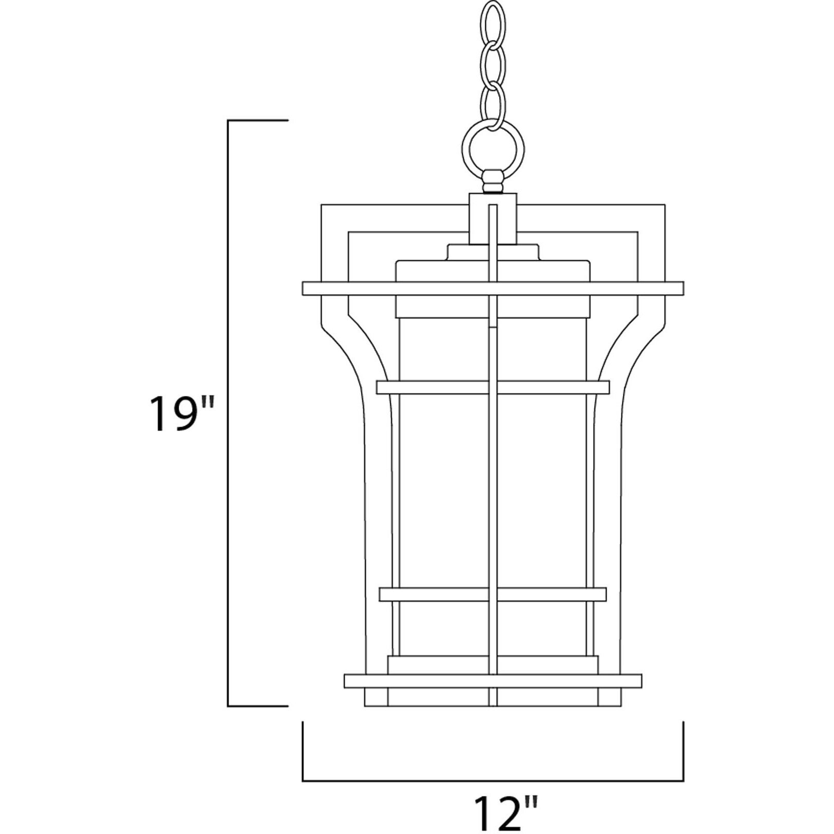 Oakville LED E26 LED 12 inch Black Oxide Outdoor Hanging Lantern