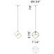 Cube 1 Light 7.25 inch Champagne Gold Pendant Ceiling Light