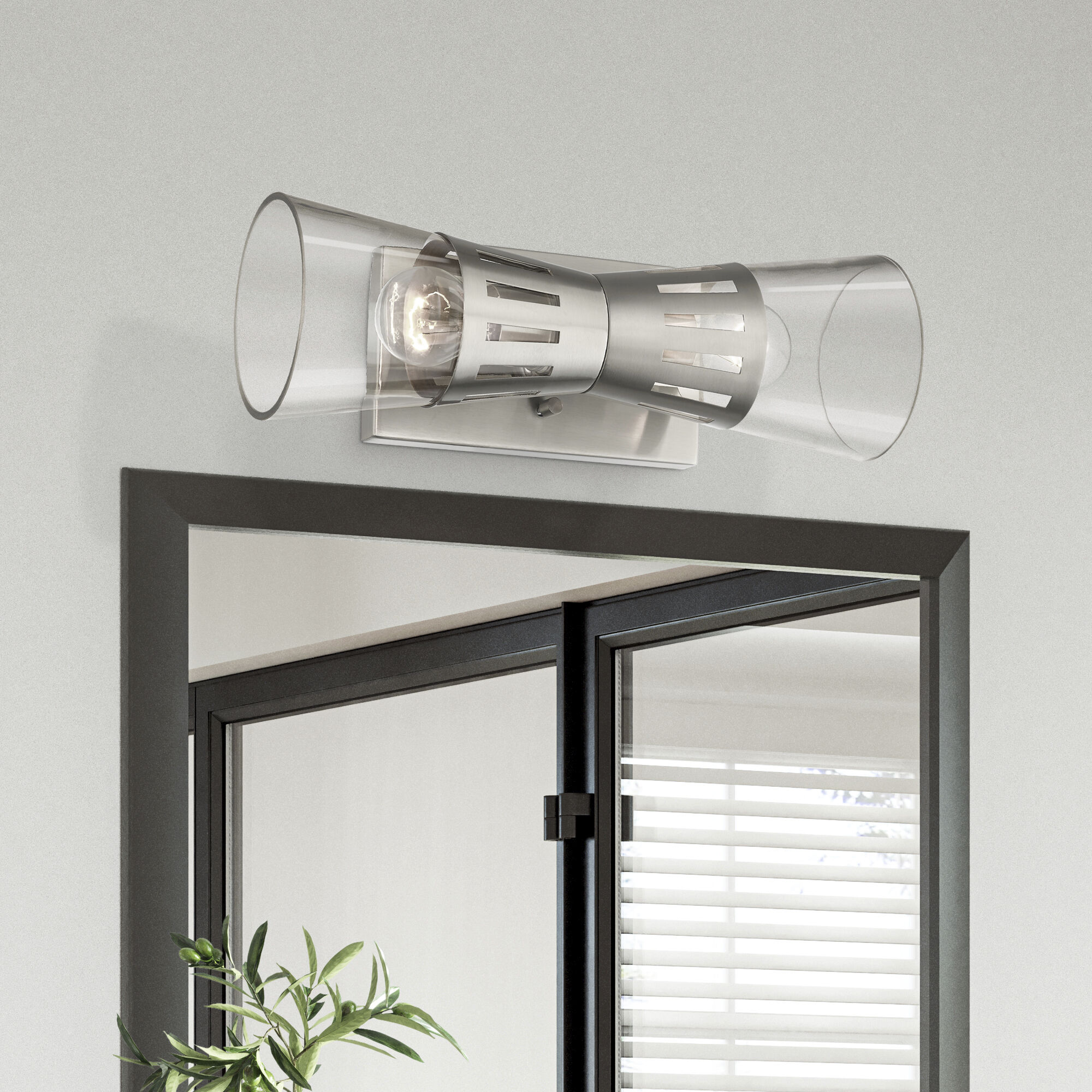 Bennington 2 Light 14.25 inch Brushed Nickel Sconce Wall Light