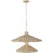 Hilton Head 9 Light 26.25 inch French Gold with Natural Seagrass Pendant Ceiling Light