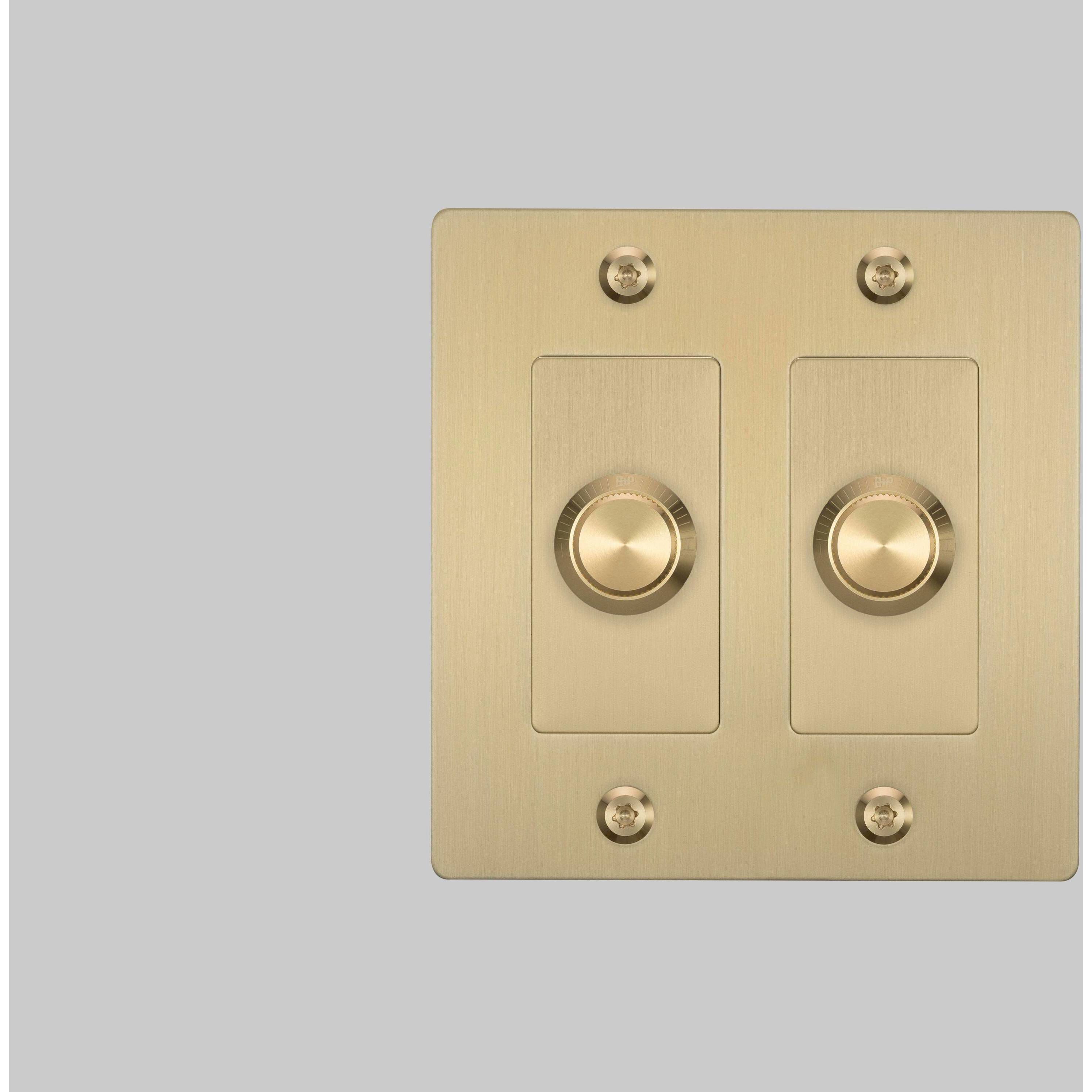 2G 100-120 Brass Dimmer Switch, LED