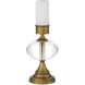 Sashay 12.5 inch 3 watt Clear and Polished Antique Brass Table Lamp Portable Light