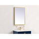 Pier 30 X 18 inch Brass LED Mirror