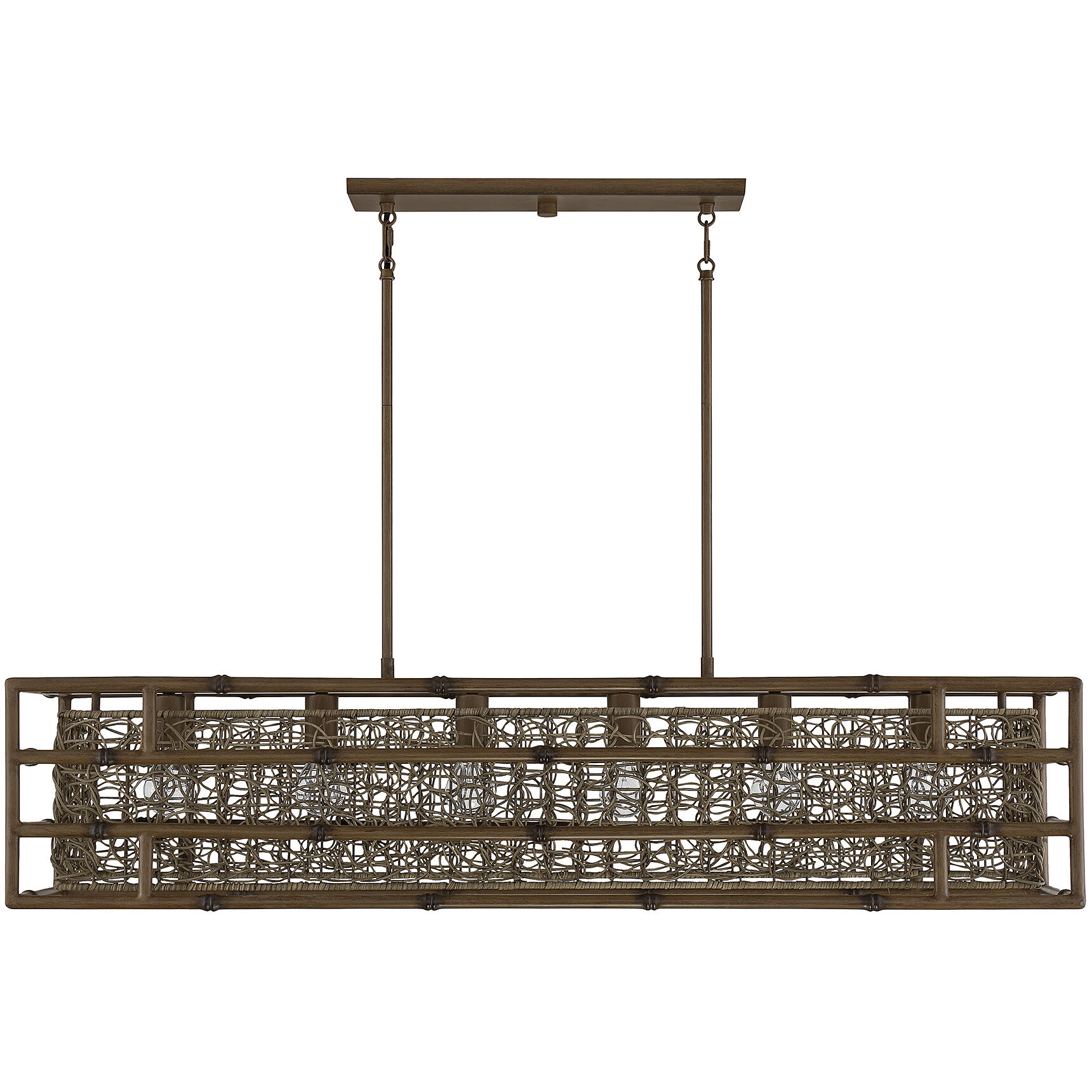 Treviso 6 Light 48.5 inch Grapevine Linear Chandelier Ceiling Light