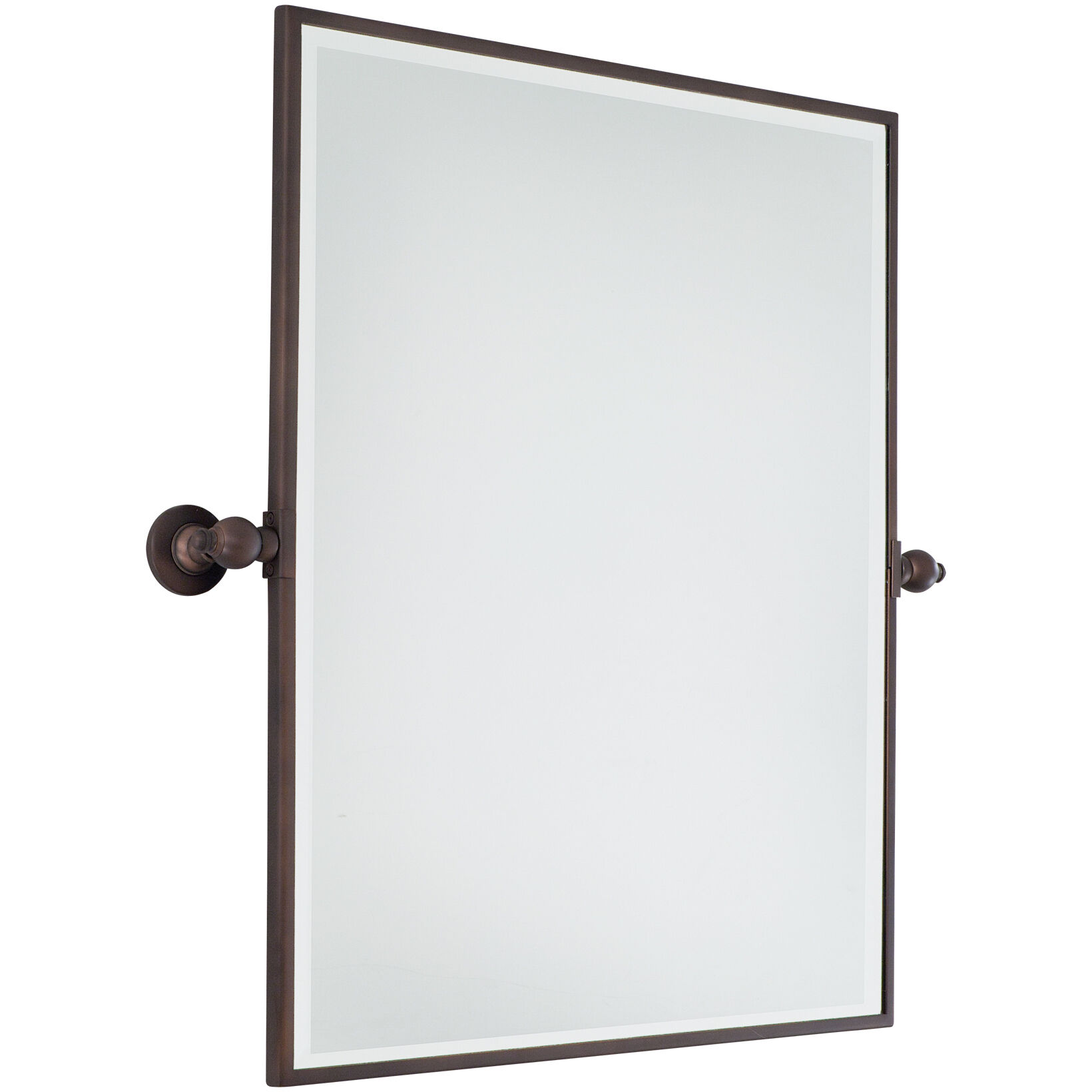 Pivot Mirrors 30 X 30 inch Dark Brushed Bronze Mirror in Dark Brushed Bronze Plated, Rectangle Beveled