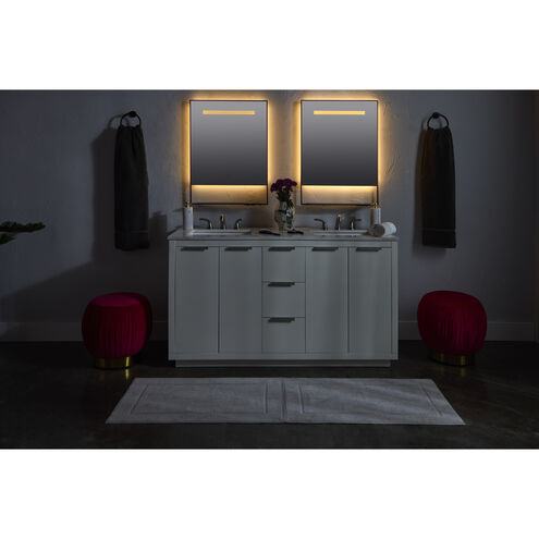 Castore 32 X 24 inch Black LED Lighted Mirror, Vanita by Oxygen