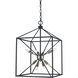 Donovan 8 Light 16 inch Brushed Nickel and Black Pendant Ceiling Light