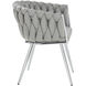 Woven Gray and Silver Chair