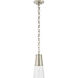 Thomas O'Brien Robinson 1 Light 4.75 inch Polished Nickel Pendant Ceiling Light in Seeded Glass, Small