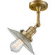 Franklin Restoration Halophane 1 Light 9 inch Brushed Brass Sconce Wall Light in Clear Halophane Glass, Franklin Restoration