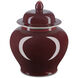 Oxblood 11.75 inch Temple Jar, Small