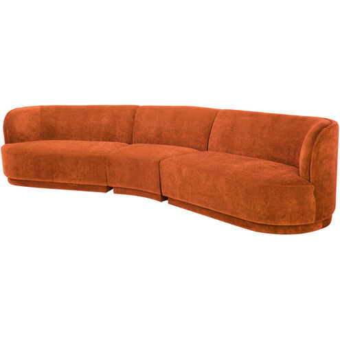 Yoon Compass Red Modular Sectional in Fired Rust
