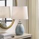 Lorene 24.5 inch 150 watt Light Blue Glaze and Brushed Nickel Table Lamp Portable Light