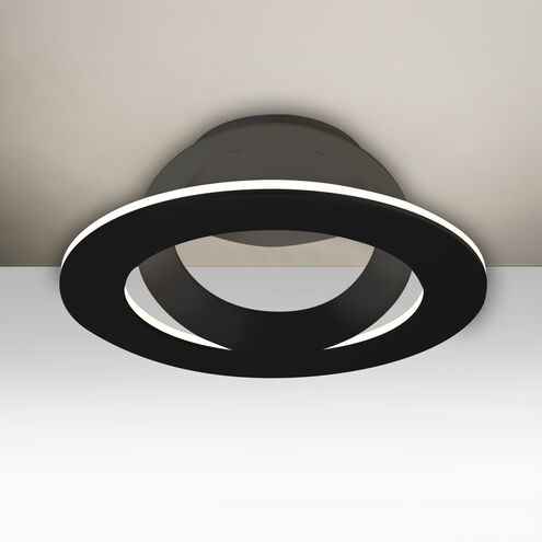 Cue LED 12 inch Black Semi-Flush Mount Ceiling Light