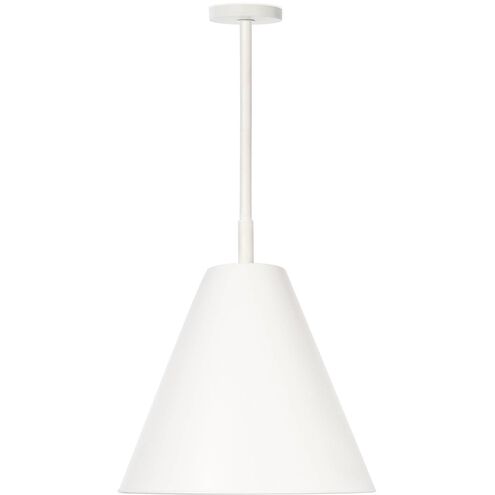 Bluff 1 Light 16 inch White Outdoor Pendant