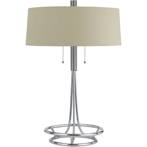 Lecce 30 inch 60 watt Chrome Table Lamp Portable Light