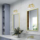 Oldwick 2 Light 15 inch Polished Brass Bath Vanity Wall Light