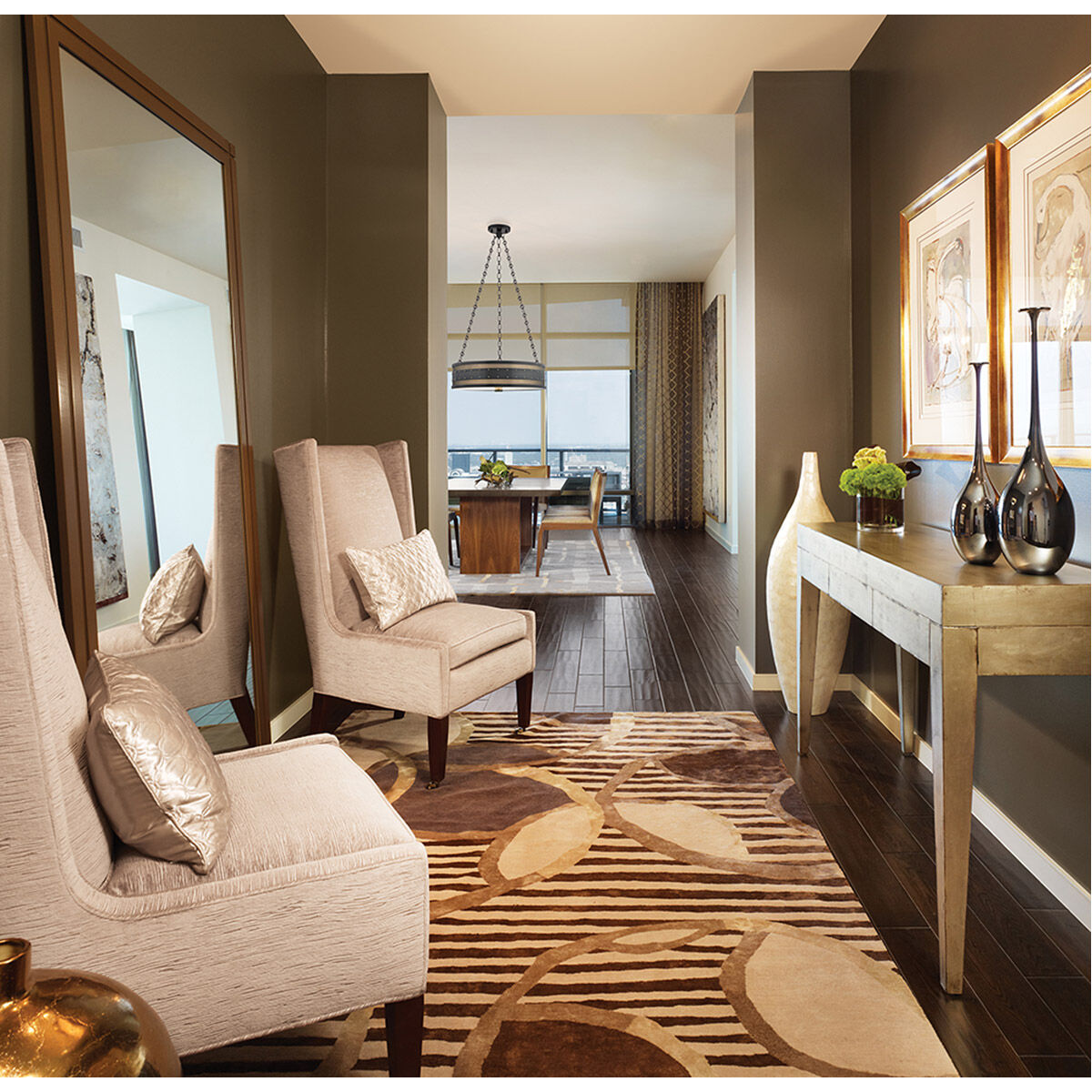 Gaines 6 Light 30 inch Aged Old Bronze Pendant Ceiling Light