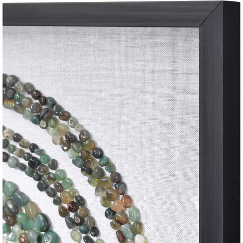 Agate Green with Black Dimensional Wall Art