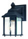 Charleston 1 Light 9 inch Black Exterior Wall Lantern in Beveled 