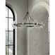 Circumstellar 8 Light 37.25 inch Black Iron Disc Chandelier Ceiling Light