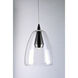 Sven LED 8 inch Polished Chrome and Silver Single Pendant Ceiling Light