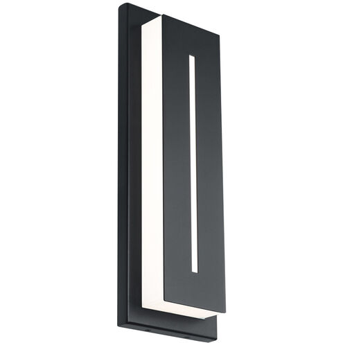 Midnight 1 Light 16 inch Black Outdoor Wall Light in 4000K, 16in.