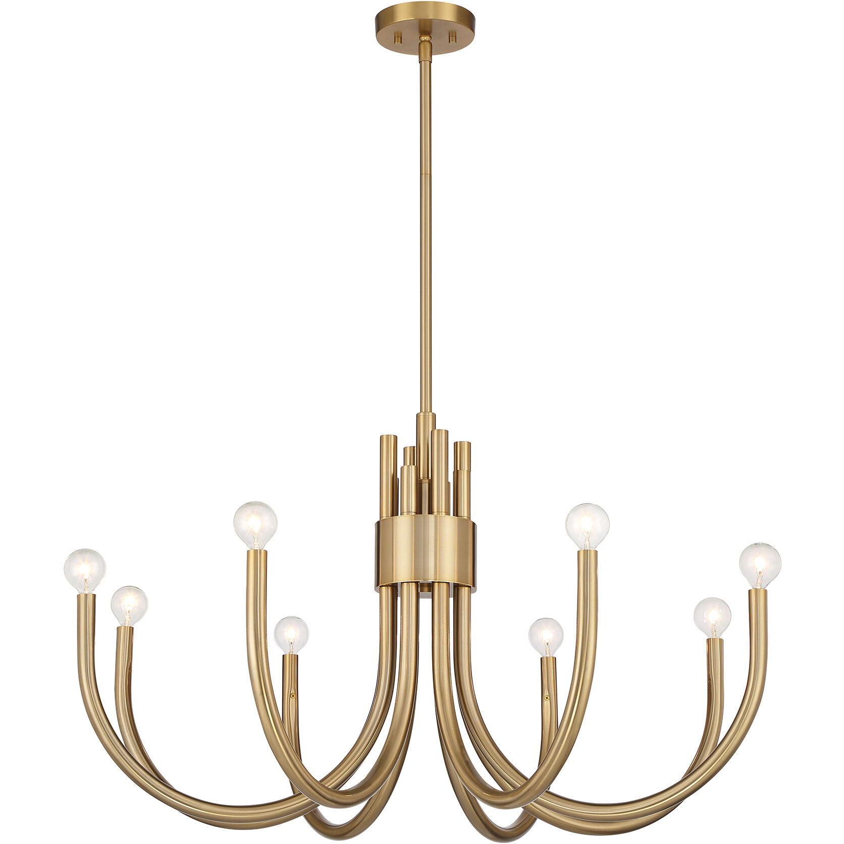 Sorrento 8 Light 34 inch Noble Brass Chandelier Ceiling Light, Essentials