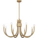 Sorrento 8 Light 34 inch Noble Brass Chandelier Ceiling Light