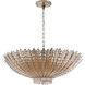 AERIN Hampton 6 Light 25.5 inch Burnished Silver Leaf Chandelier Ceiling Light, Medium