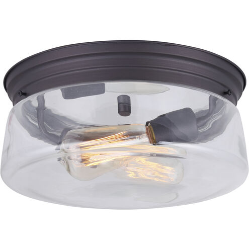 Madison 2 Light 12 inch Oil Rubbed Bronze Flush Mount Ceiling Light