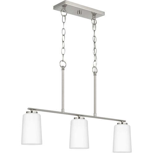 Adley 3 Light 26 inch Brushed Nickel Linear Chandelier Ceiling Light