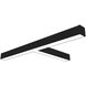 L-Line 19 inch Black LED Direct Linear Ceiling Light, Selectable Lumens, Selectable CCT
