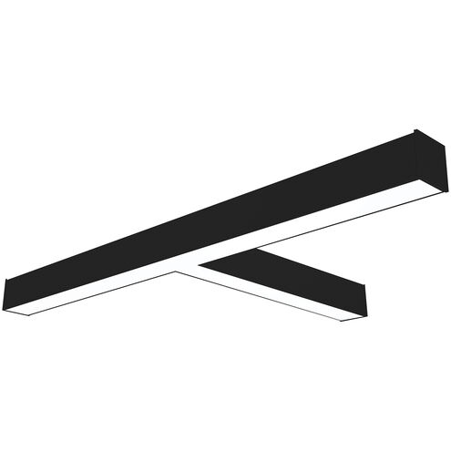 L-Line 19 inch Black LED Direct Linear Ceiling Light, Selectable Lumens, Selectable CCT